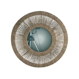 espejo redondo seagrass franjas tupido d.55cm/ d.25cm espejo